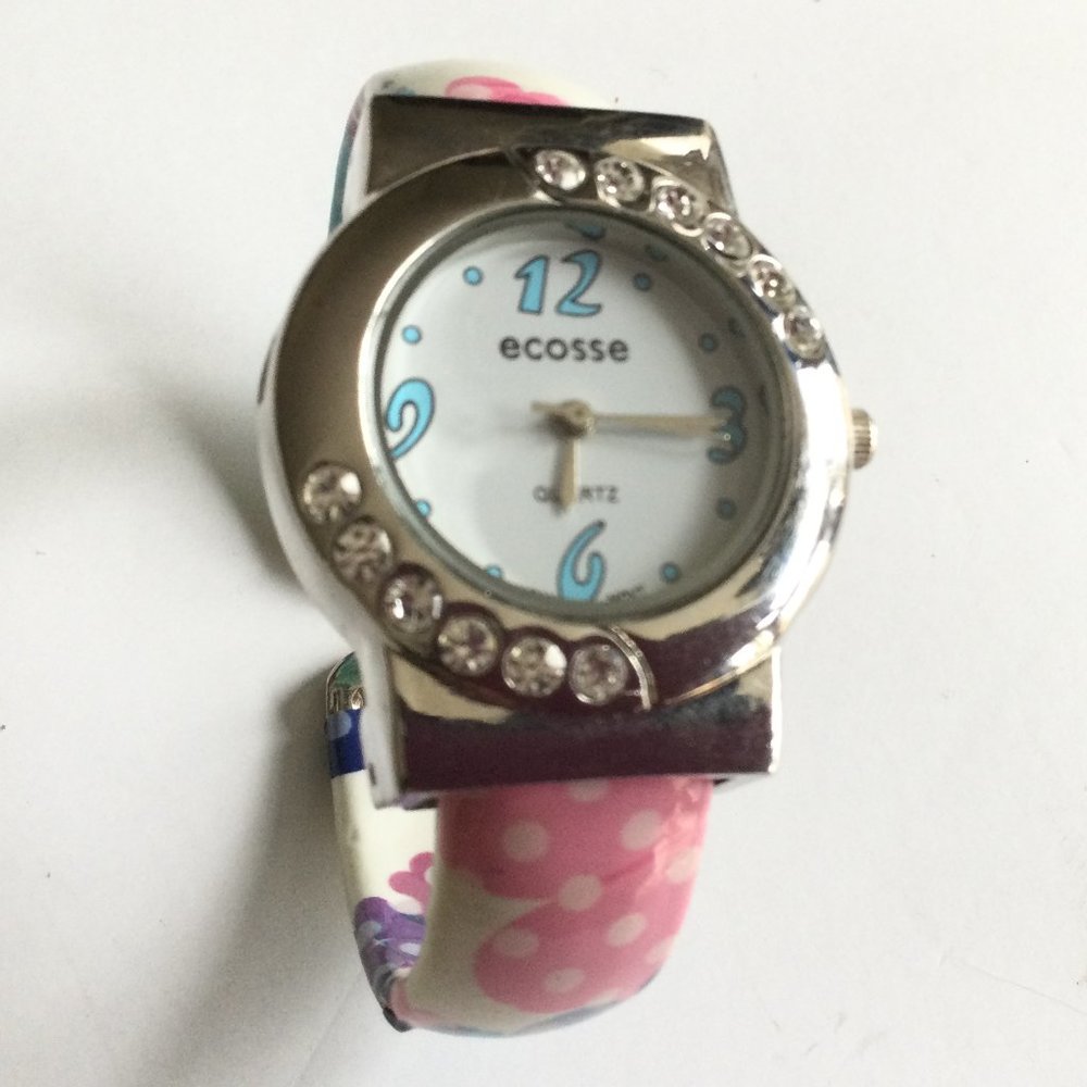 Ecosse Cuff Band Watch -working Japan Movement Y2K Pink